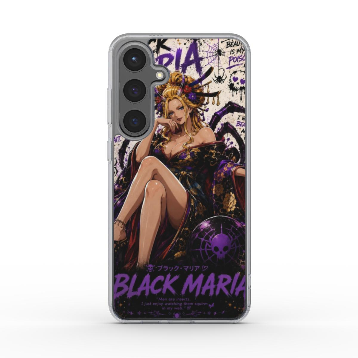 One Piece Phone Clear Case for Samsung - Black Maria