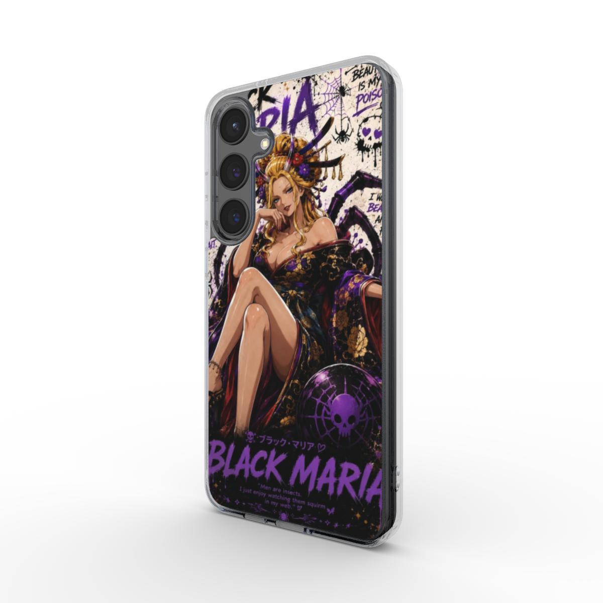 One Piece Phone Clear Case for Samsung - Black Maria
