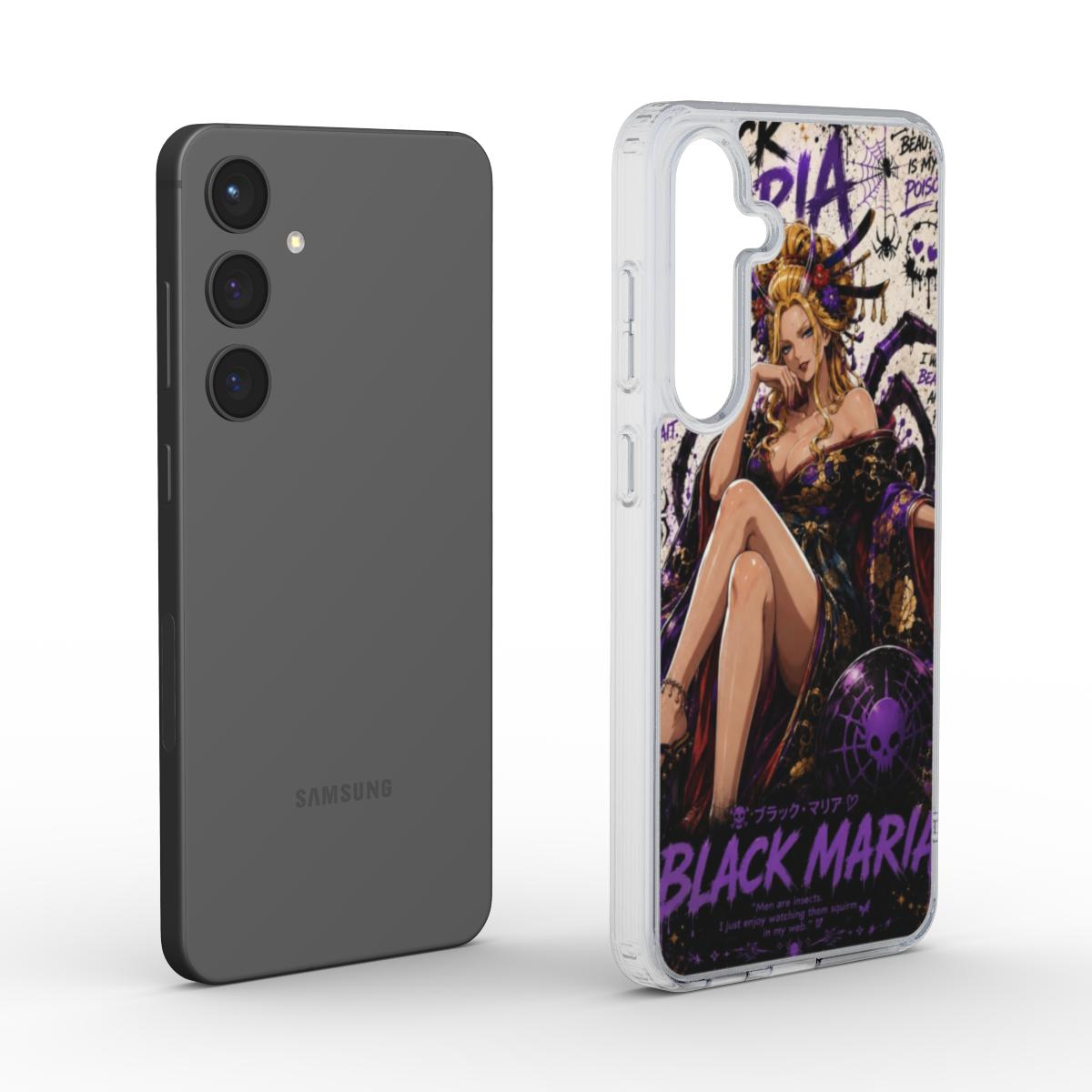 One Piece Phone Clear Case for Samsung - Black Maria