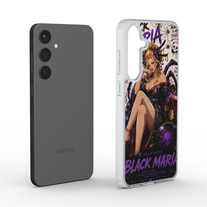 One Piece Phone Clear Case for Samsung - Black Maria