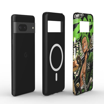 One Piece Silencer Series™  Google Pixel Elite Armor Magnetic Tough Case -  Zoro